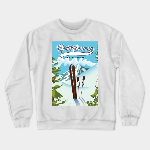 North Conway New Hampshire ski Crewneck Sweatshirt by nickemporium1